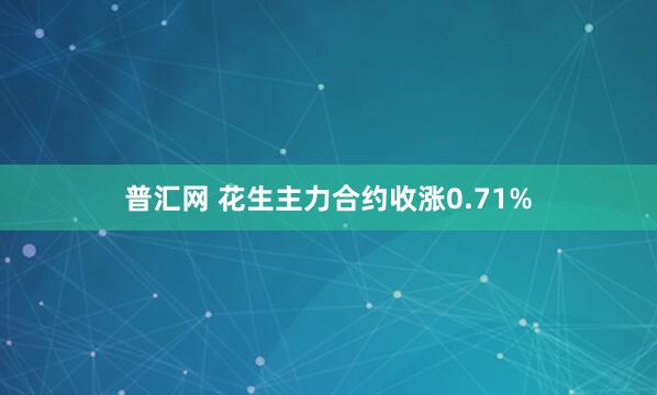 普汇网 花生主力合约收涨0.71%